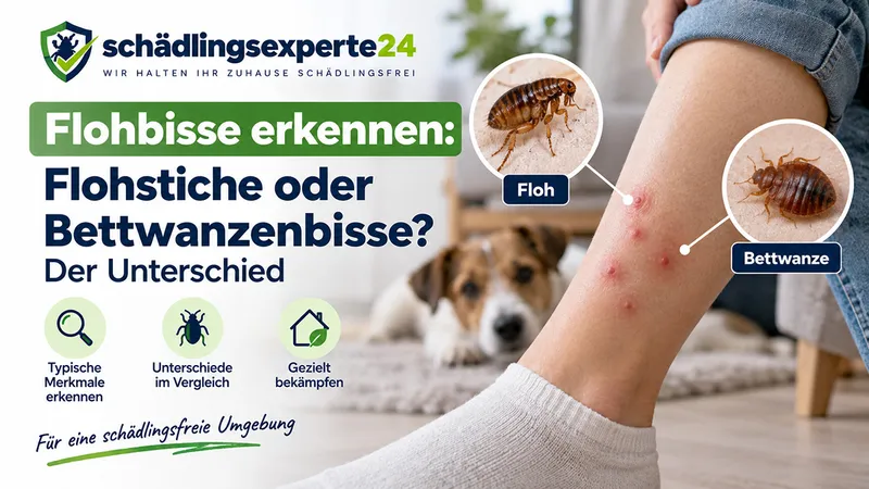 Flohbisse erkennen: Flohstiche oder Bettwanzenbisse? Der Unterschied