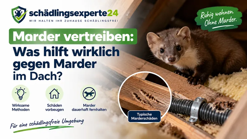 Marder vertreiben: Was hilft wirklich gegen Marder im Dach?