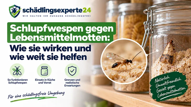 Schlupfwespen gegen Lebensmittelmotten: Wie sie wirken und wie weit sie helfen