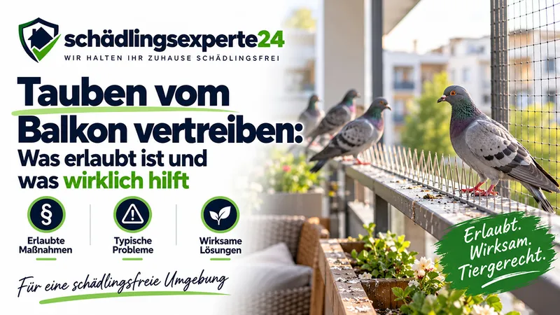Tauben vom Balkon vertreiben: Was erlaubt ist und was wirklich hilft