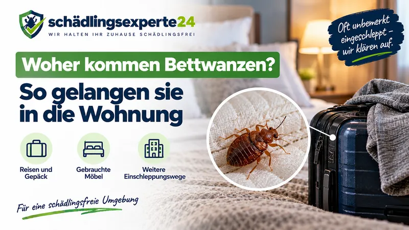 Woher kommen Bettwanzen? So gelangen sie in die Wohnung