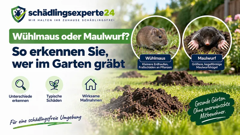 Wühlmaus oder Maulwurf? So erkennen Sie, wer im Garten gräbt